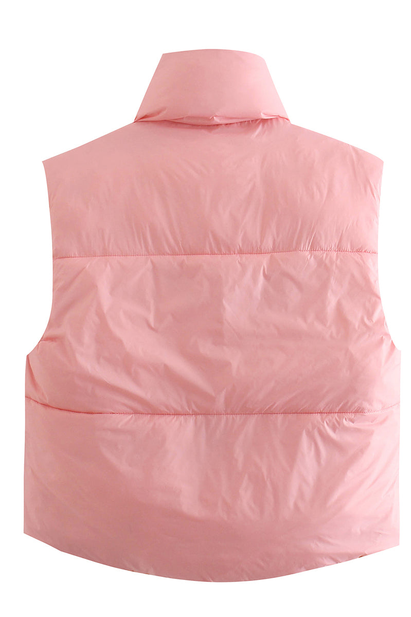 Pink Puffer Vest from Street Double Sided Cotton Padded Collection