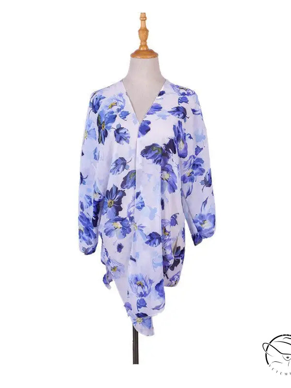 FRESH BLUE FLORAL LIGHT CHIFFON-VETEMENTS