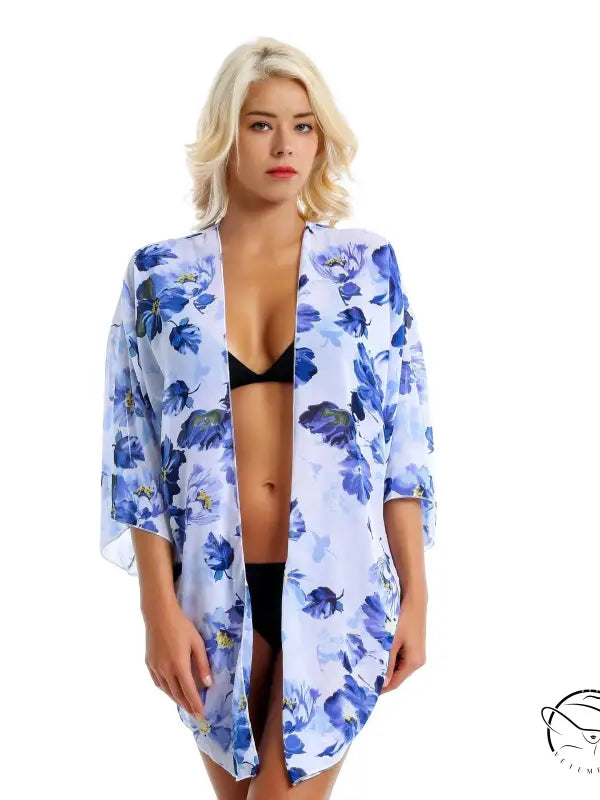 FRESH BLUE FLORAL LIGHT CHIFFON-VETEMENTS