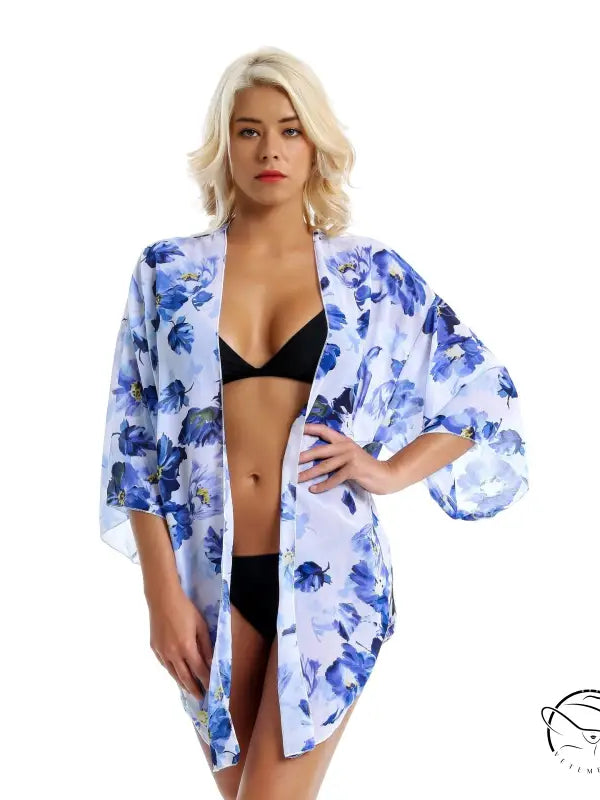FRESH BLUE FLORAL LIGHT CHIFFON-VETEMENTS