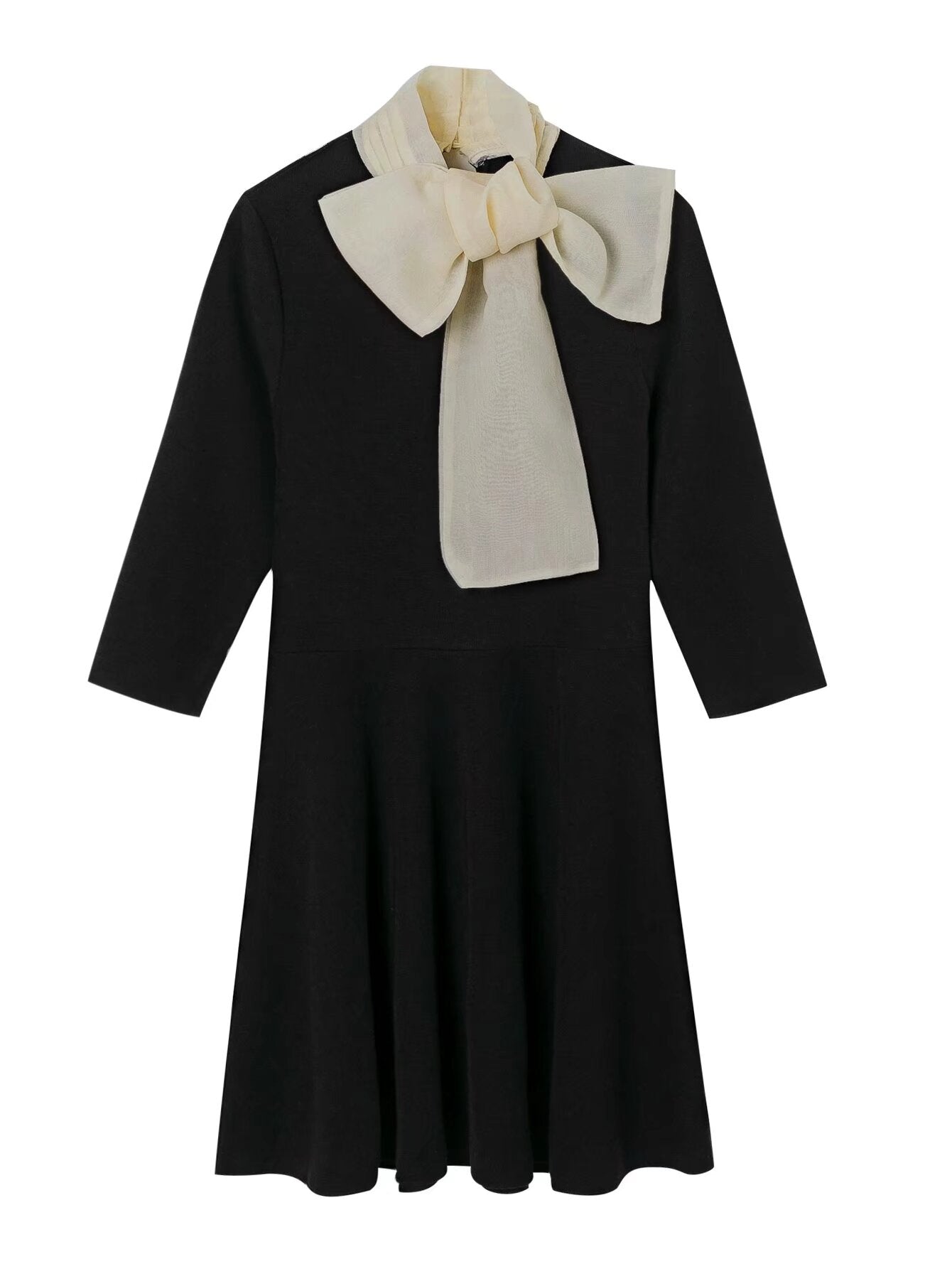 Bowknot Decorative Stitching Dress