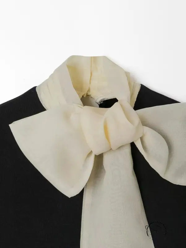 Bowknot Decorative Stitching Dress