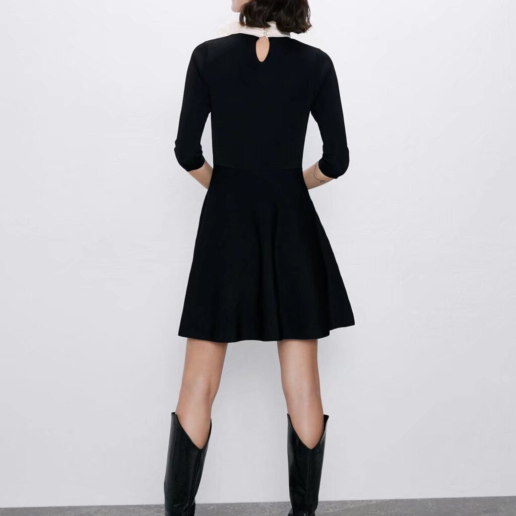 Bowknot Decorative Stitching Dress