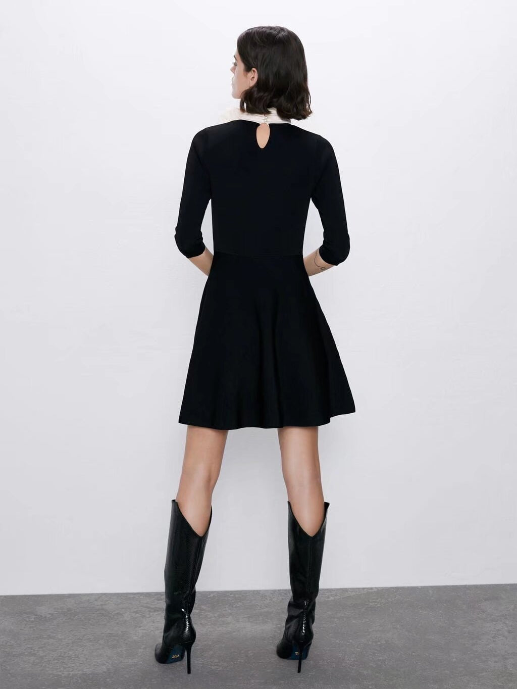 Bowknot Decorative Stitching Dress