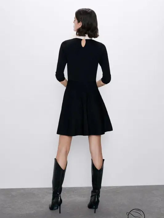 Bowknot Decorative Stitching Dress