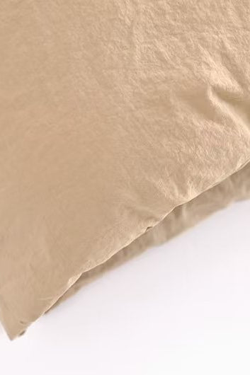 Langry fashion beige crinkled pillowcase for casual short cotton padded jacket vest