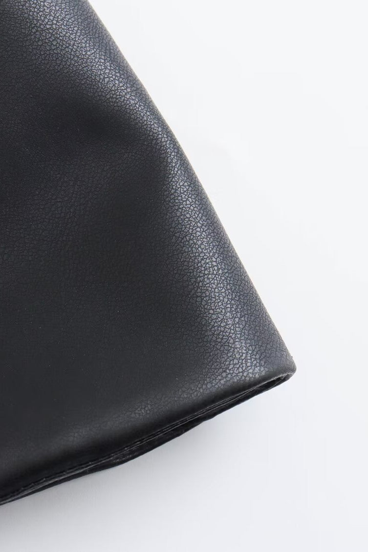 Langry faux leather wallet with textured rounded corners for fashion