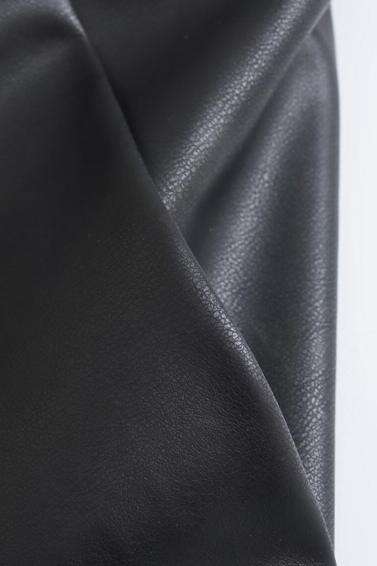 Textured black faux leather Spring Street Langry fashion jacket