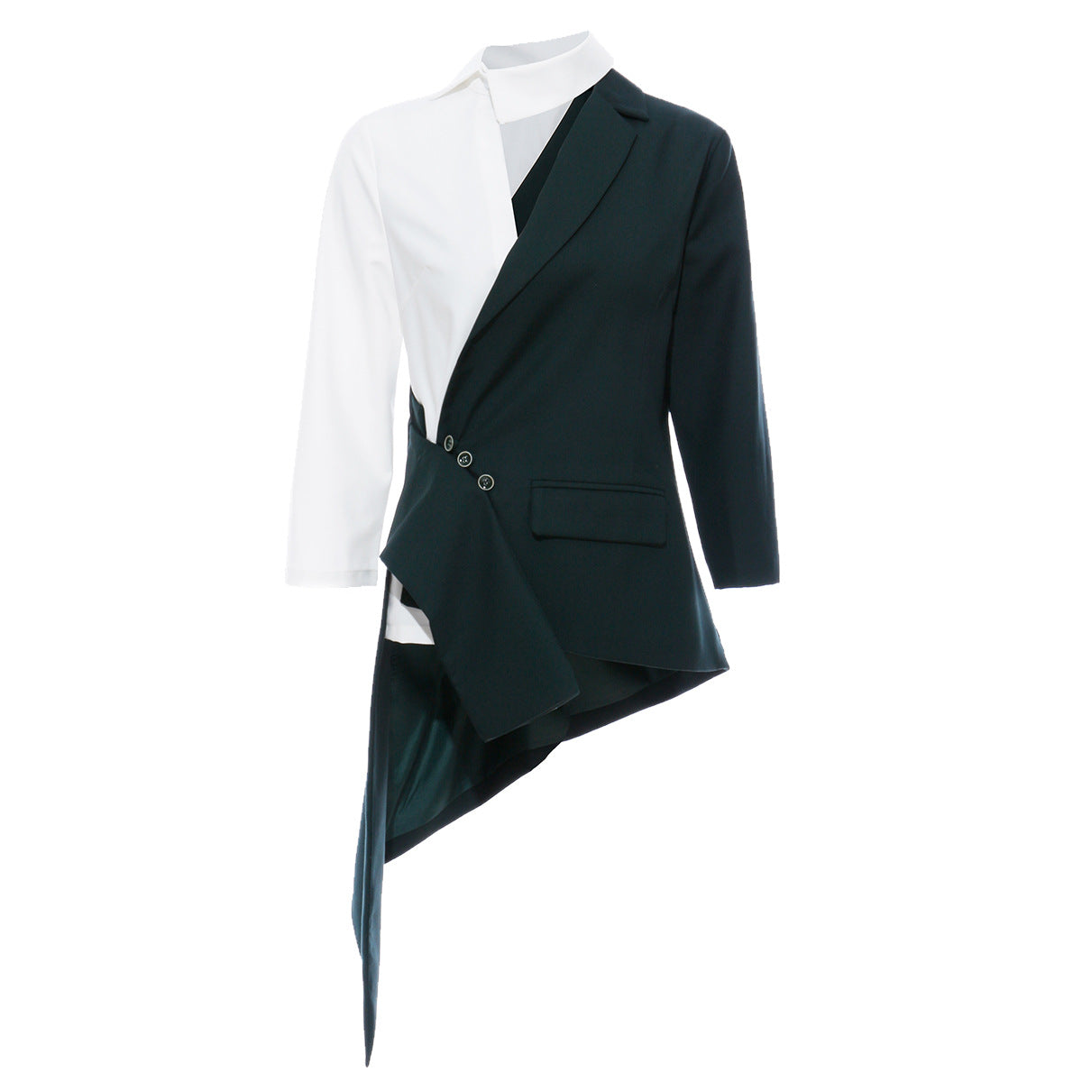 Asymmetrical color-blocked blazer dress from Modern Personality, a chic fashion statement