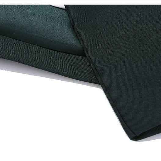 Dark green textured fabric of the Modern Personality Small Blazer for stylish langry fashion