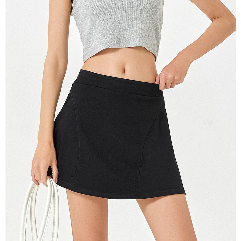 COMFY YOGA TOP & DENIM YOGA SKIRTS-VETEMENTS