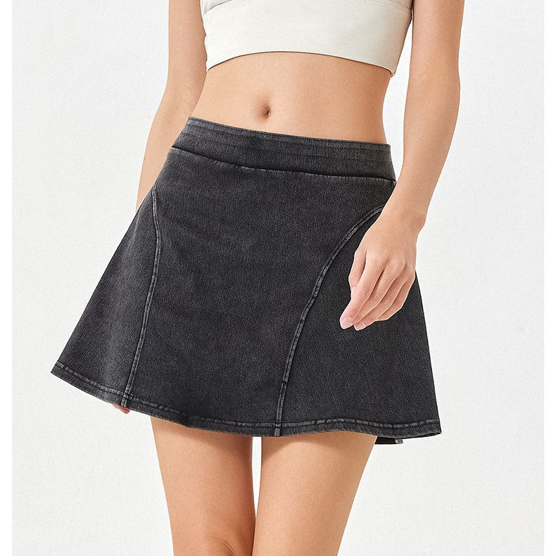 COMFY YOGA TOP & DENIM YOGA SKIRTS-VETEMENTS