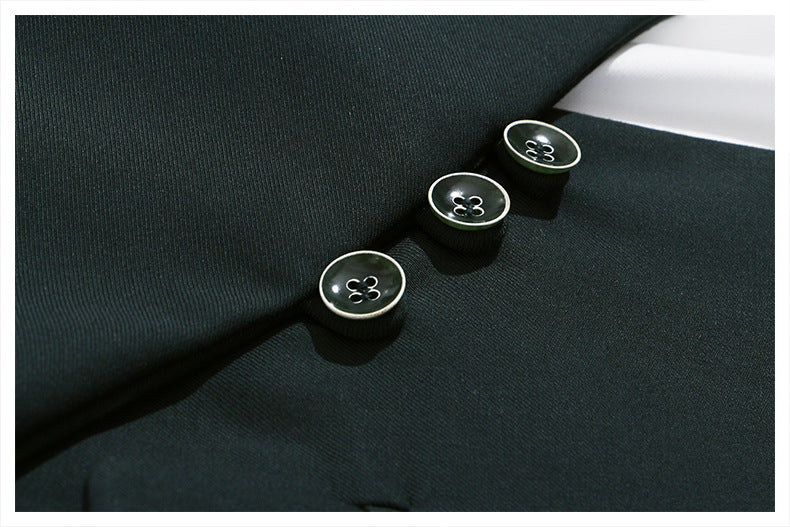 Dark green Modern Personality Small Blazer with decorative buttons for fashionable ملابس