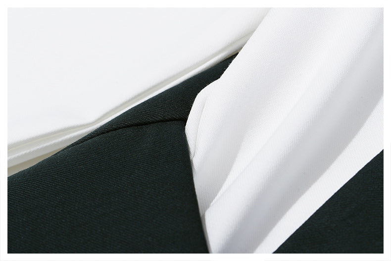 Black and white fabric clothing of Modern Personality Small Blazer for stylish fashion ملابس