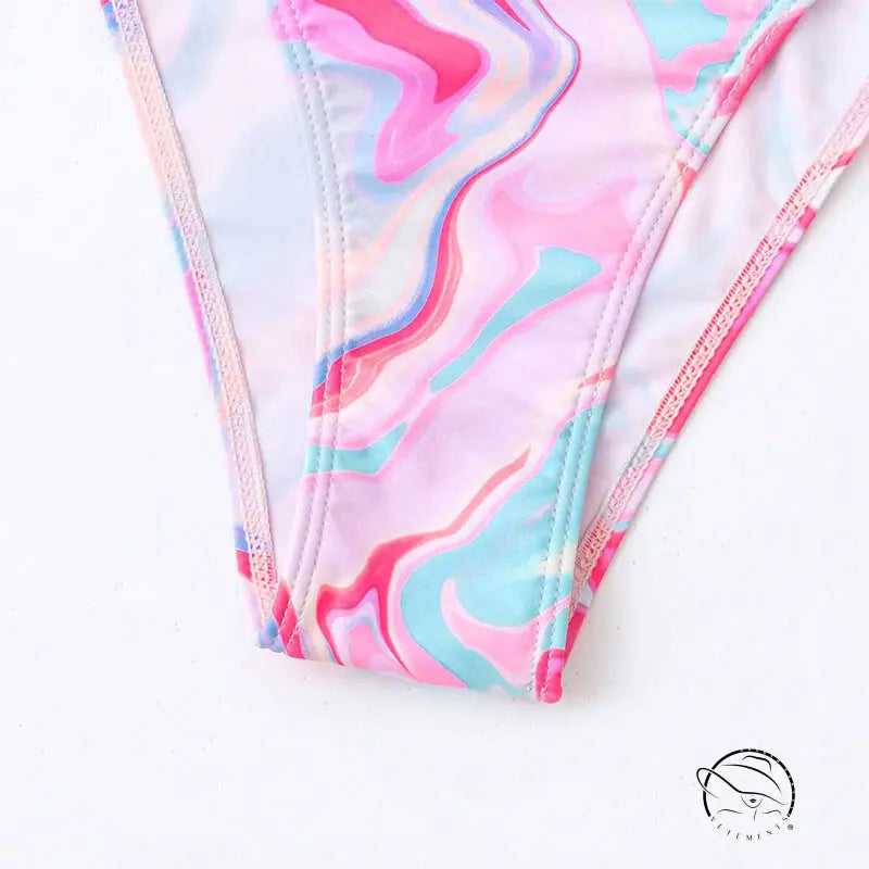 Swimsuit Lace Printing Bikini Beach Three Piece Women