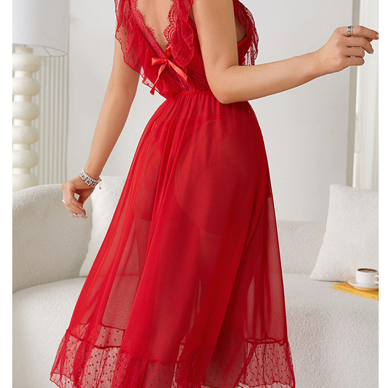 Elegantpolka Dot Nightdress