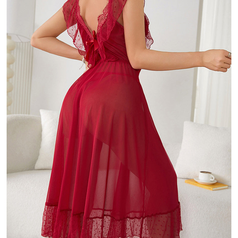 Elegantpolka Dot Nightdress