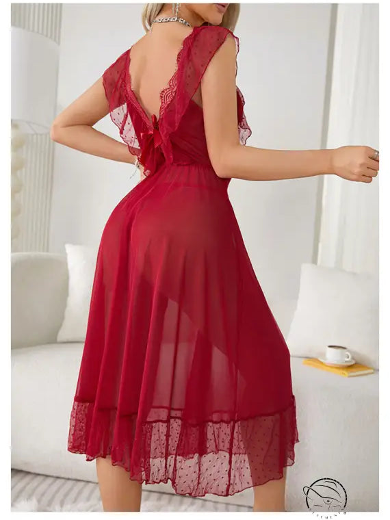 Elegantpolka Dot Nightdress