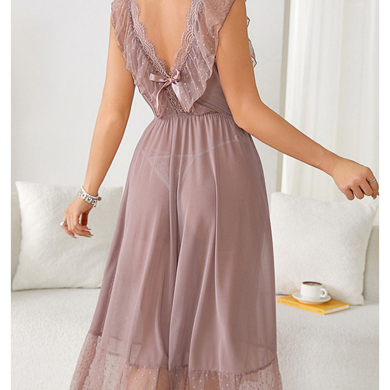 Elegantpolka Dot Nightdress