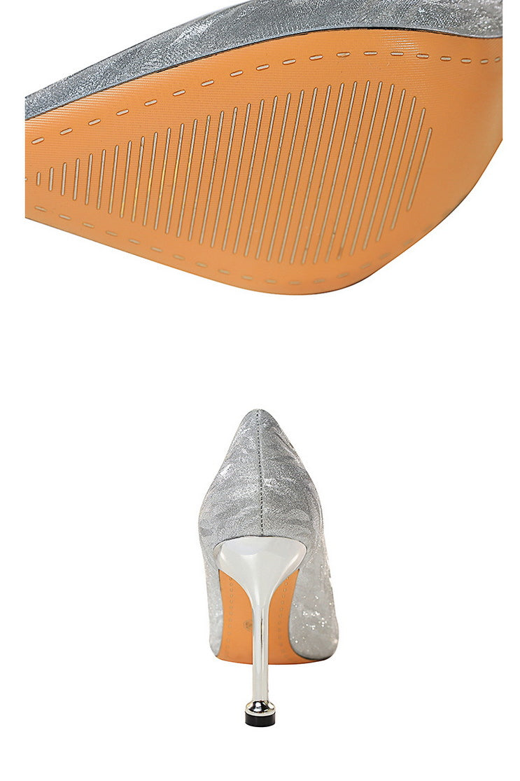 All Matching High Heel Low Cut Pointed Toe Shoes