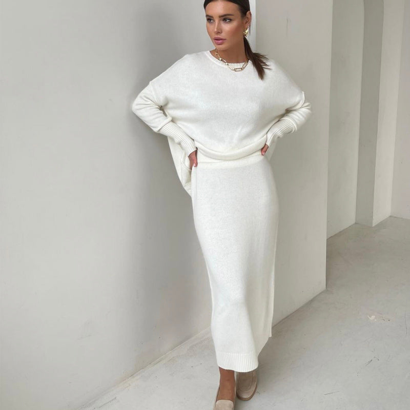 Loose Knitwear Skirt Sets