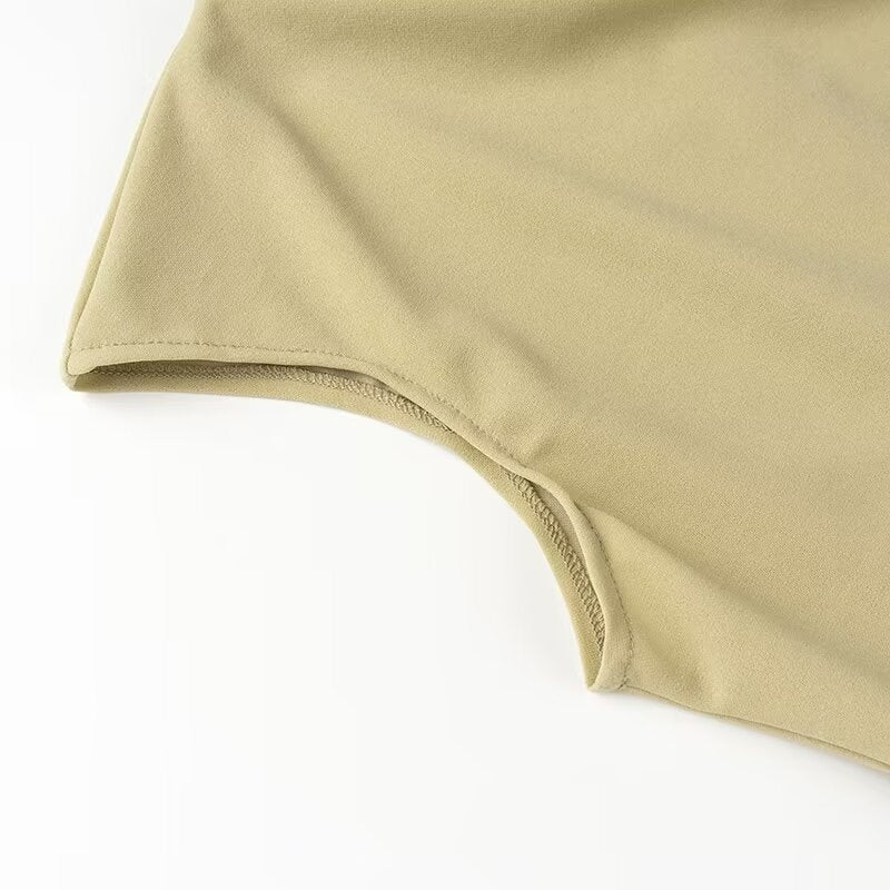 Beige fabric detail of the elegant Spring Summer Women Clothing dress by Langry