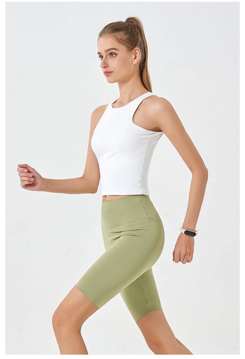 Round Neck Double Layer Sleeveless Sports Vest Women