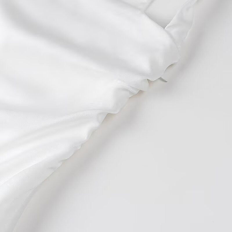 Women Elegant Ballet Solid Color Halter Fitted Waist Backless French Pettiskirt a Line Dress