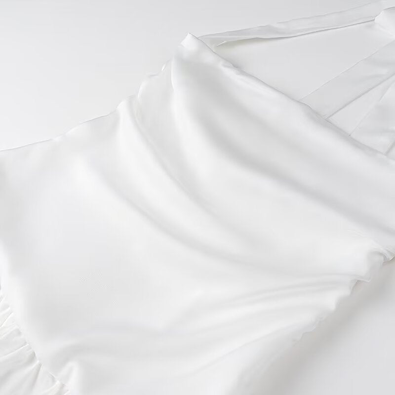 Women Elegant Ballet Solid Color Halter Fitted Waist Backless French Pettiskirt a Line Dress