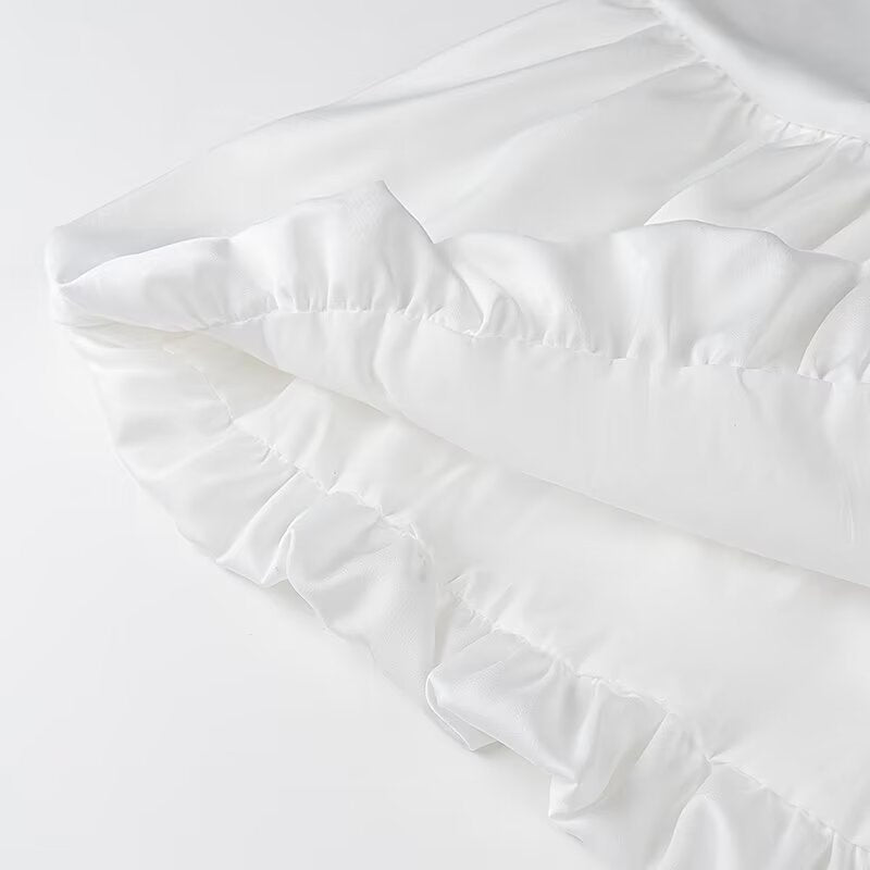 Women Elegant Ballet Solid Color Halter Fitted Waist Backless French Pettiskirt a Line Dress