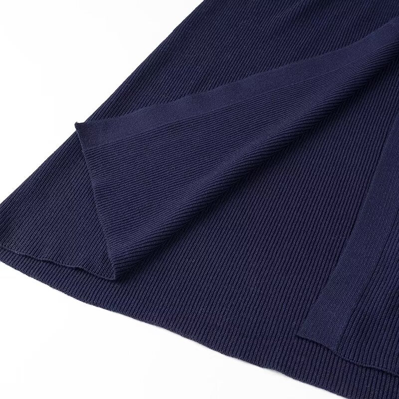 Summer Elegance Sleeveless Round Neck Slim Knit Dress