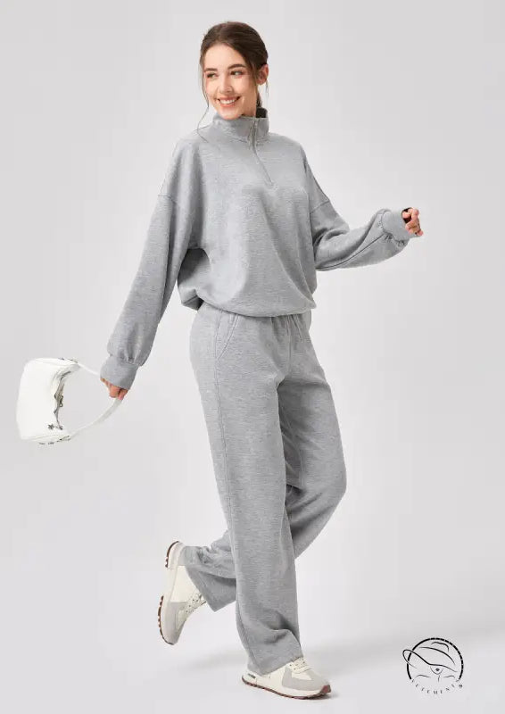 Winter Yoga Wear Sports Sweater Modal Loose Casual Stand Collar Running Fitness Top