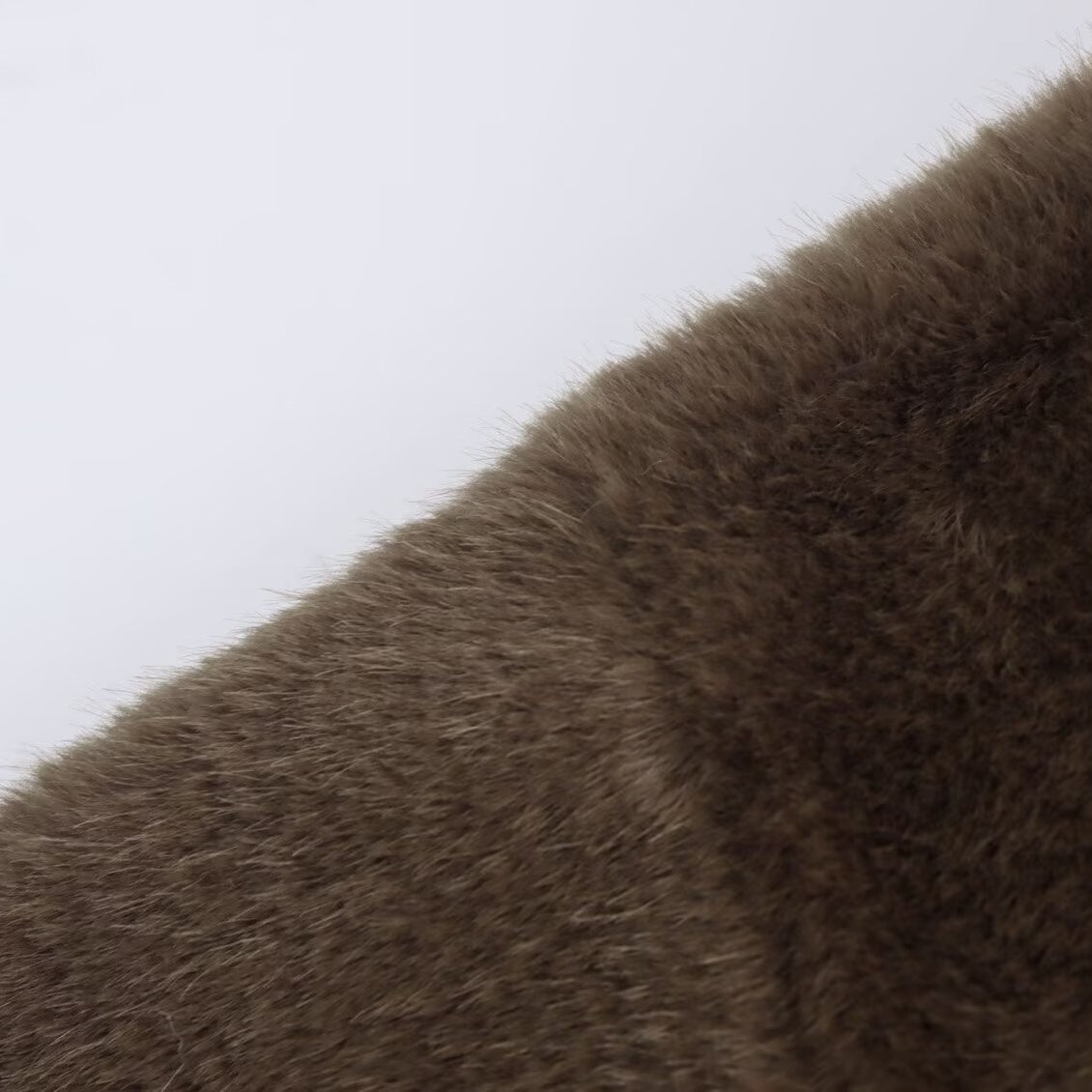 Brown furry texture of Winter Korean Loose Short Coat for stylish fashion ملابس