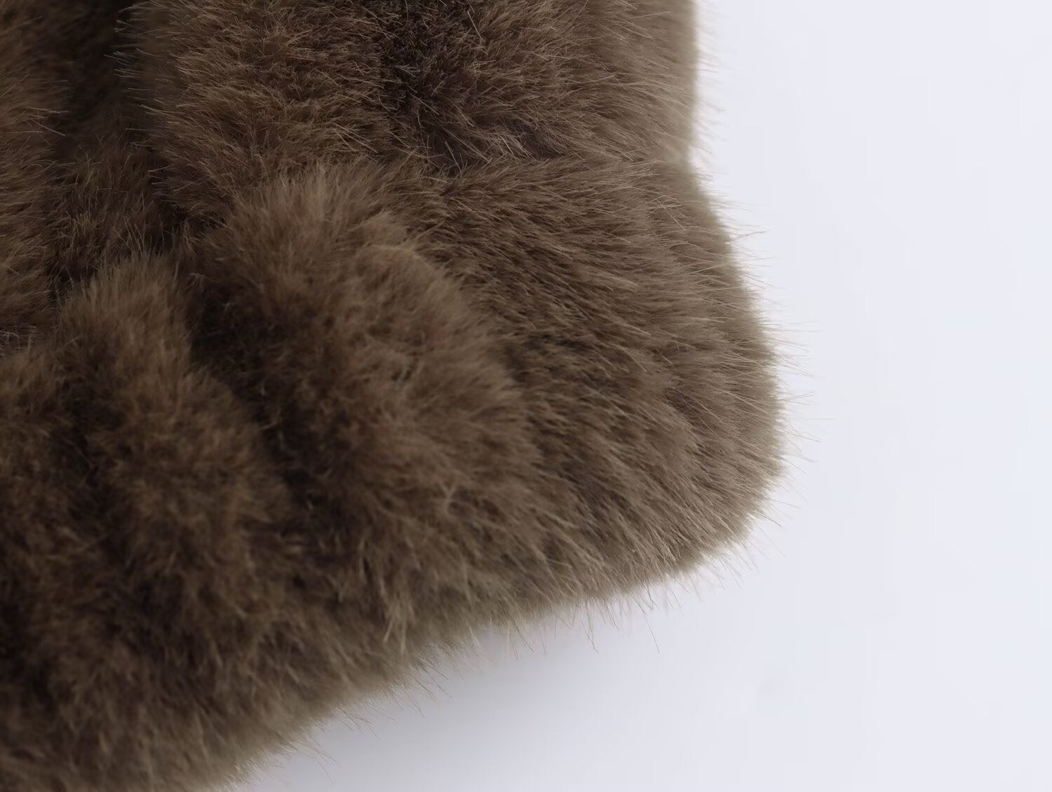 Soft brown faux fur in Winter Korean Loose Short Coat, perfect for stylish langry fashion