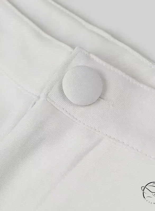 Elegant langry fashion white button-down shirt in minimalist blazer suit