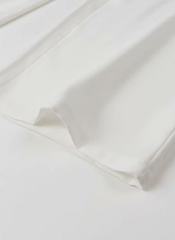 Elegant Langry white sheer fashion scarf with delicate folds