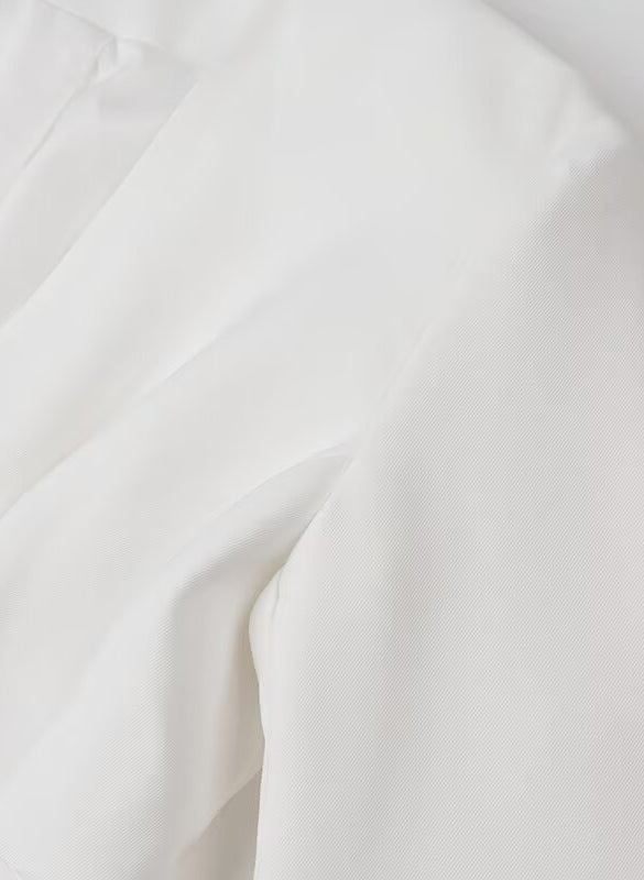 Langry elegant white cotton t-shirt in wild office blazer fashion suit