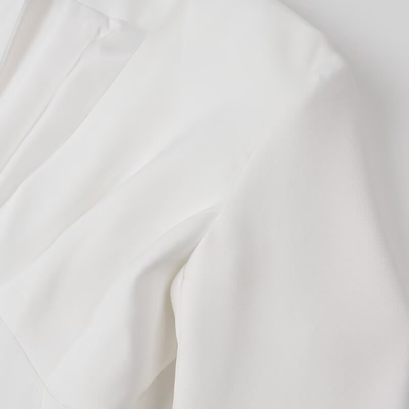 Langry elegant white cotton t-shirt in wild office blazer fashion suit