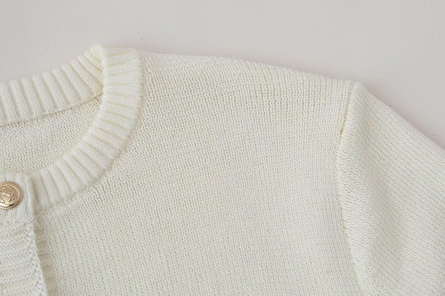 White knit cardigan from the Slim Casual Knitted Dress collection showcasing casual knitted style