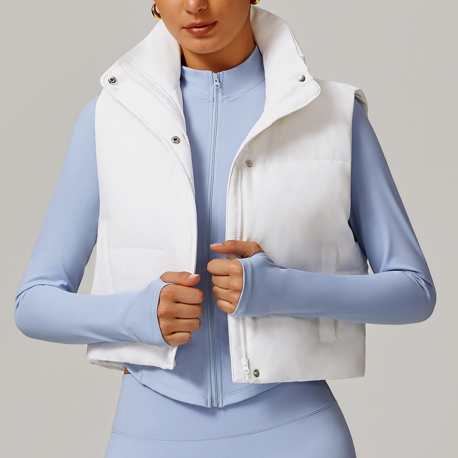 White puffer vest from Winter Fashionable Warm Vest Coat, stylish and warm ملابس