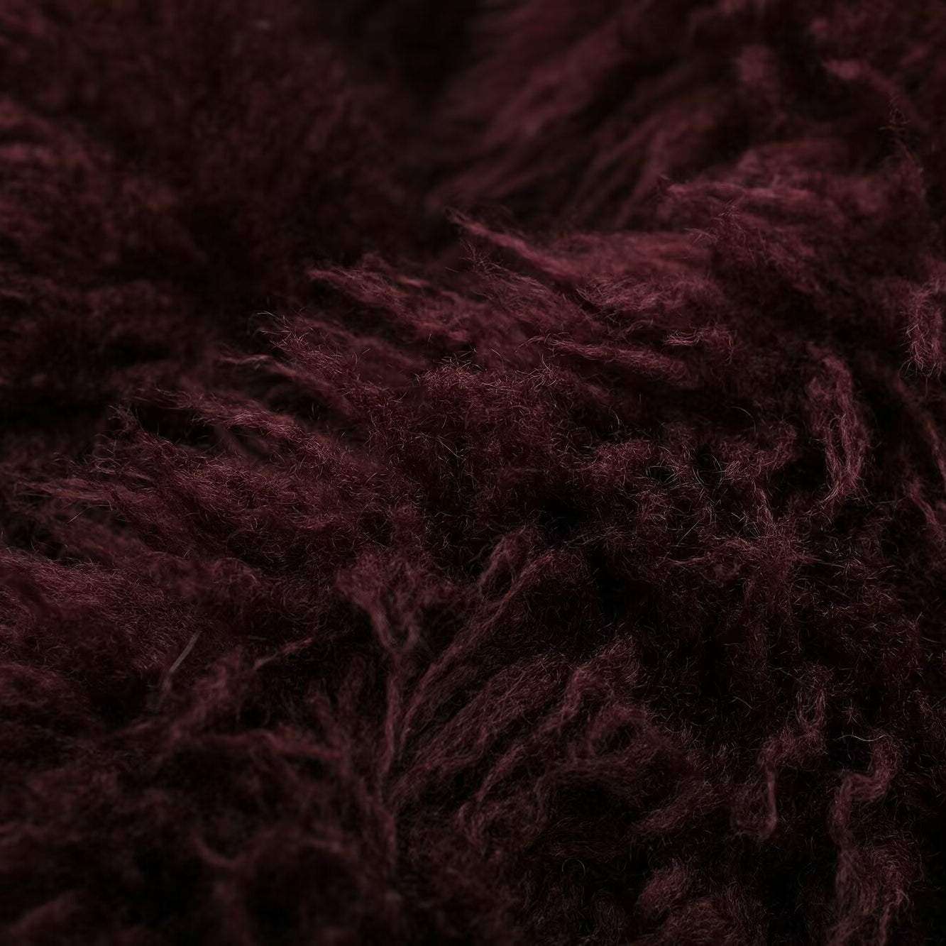 Deep burgundy faux fur texture highlighting luxurious langry fashion for Winter All Match Fur Short Coat