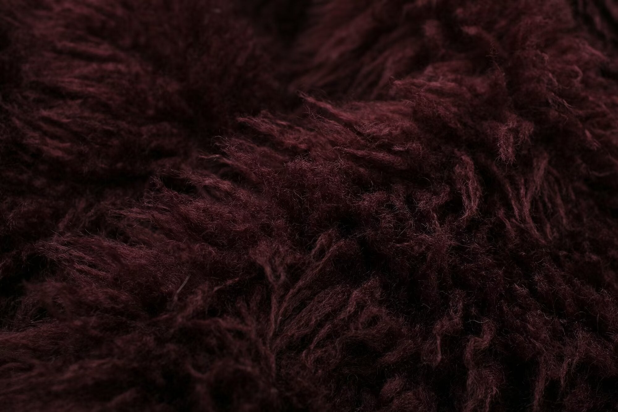 Deep burgundy faux fur texture highlighting luxurious langry fashion for Winter All Match Fur Short Coat