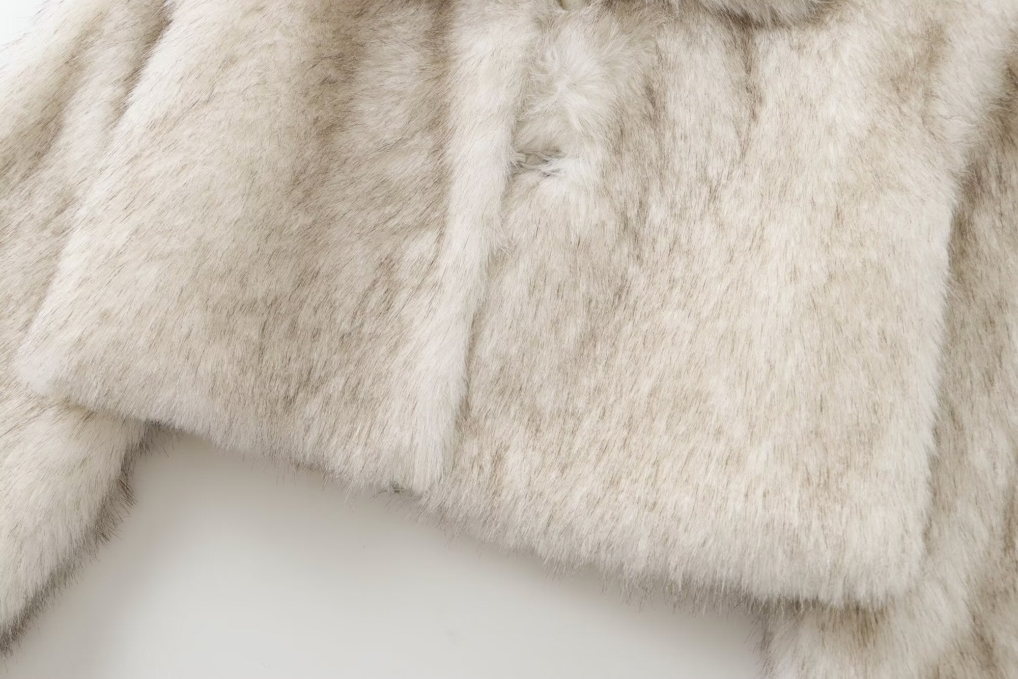 Faux fur jacket from Stylish Furry Short Coat showcasing trendy langry fashion ملابس