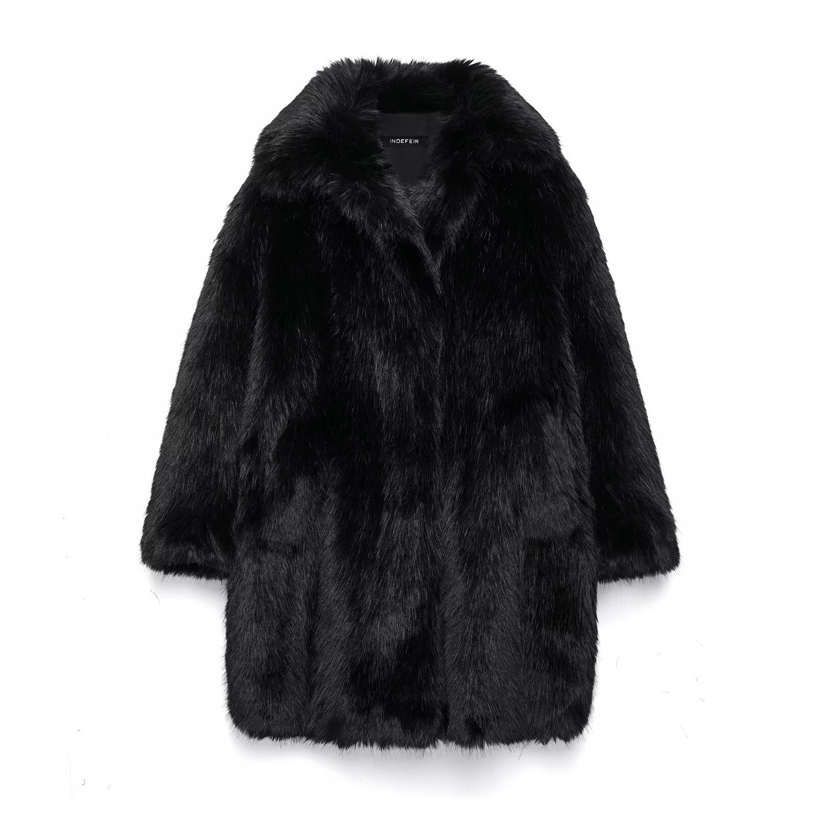 Luxurious black faux fur coat from Beautifully Warm Faux Fur Coat, perfect for fashion