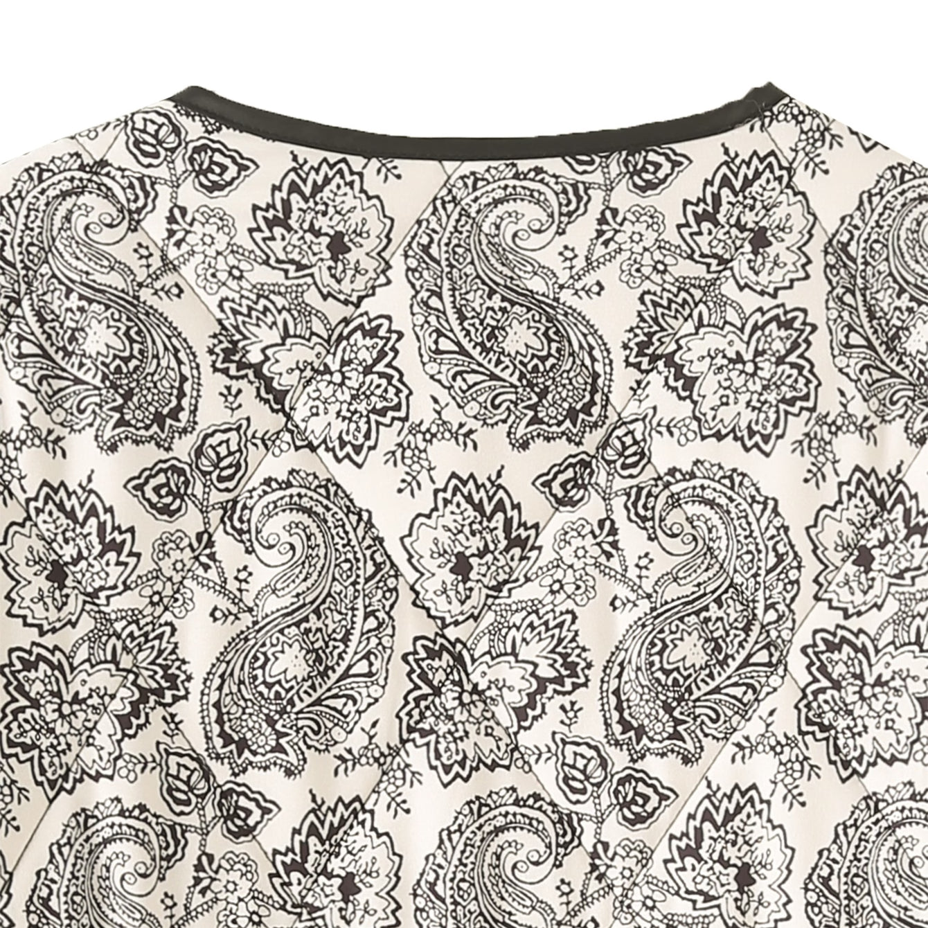 Paisley patterned quilted garment from Langry Fashion in stylish ملابس for winter cold