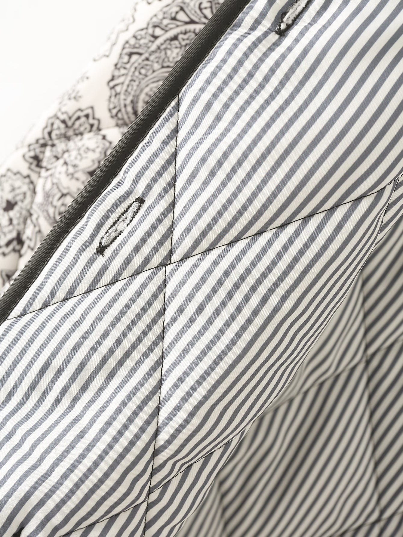 Quilted striped fabric for Winter Printed Cotton Padded Coat, stylish langry fashion ملابس