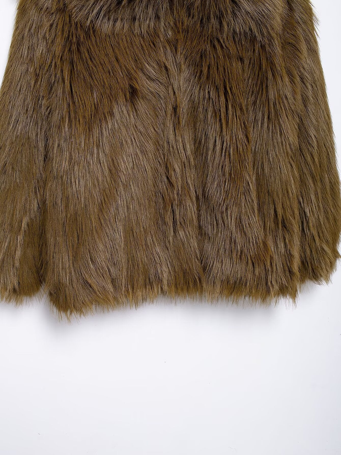 Brown faux fur skirt from Fur Effect Short Jacket showcasing luxurious langry fashion style