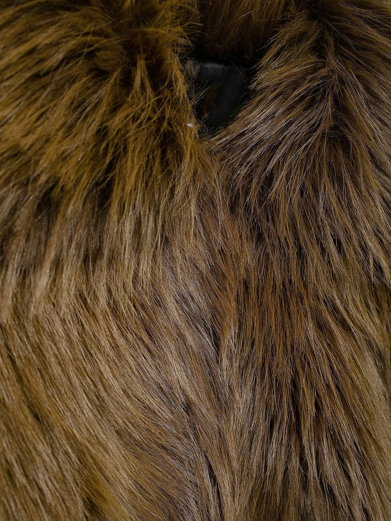 Brown faux fur fabric showcasing luxurious langry fashion for the Fur Effect Short Jacket