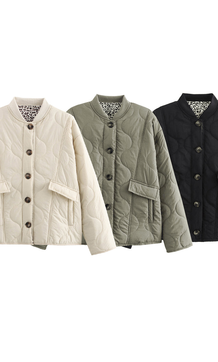 Three quilted, button-down jackets in langry fashion for trendy ملابس styling