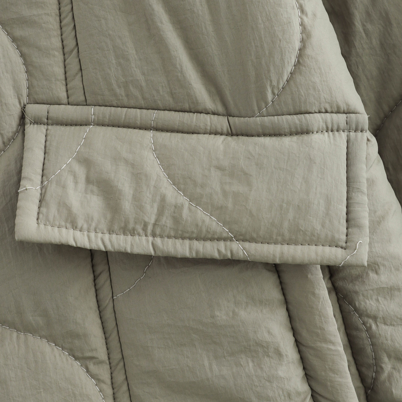 Quilted olive jacket pocket on All Match Leopard Print Cotton Coat for stylish ملابس